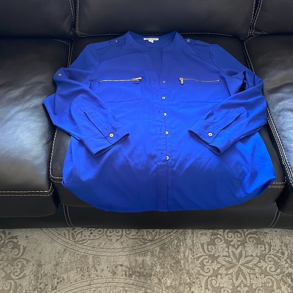 Calvin Klein Royal Blue Blouse - Picture 7 of 7